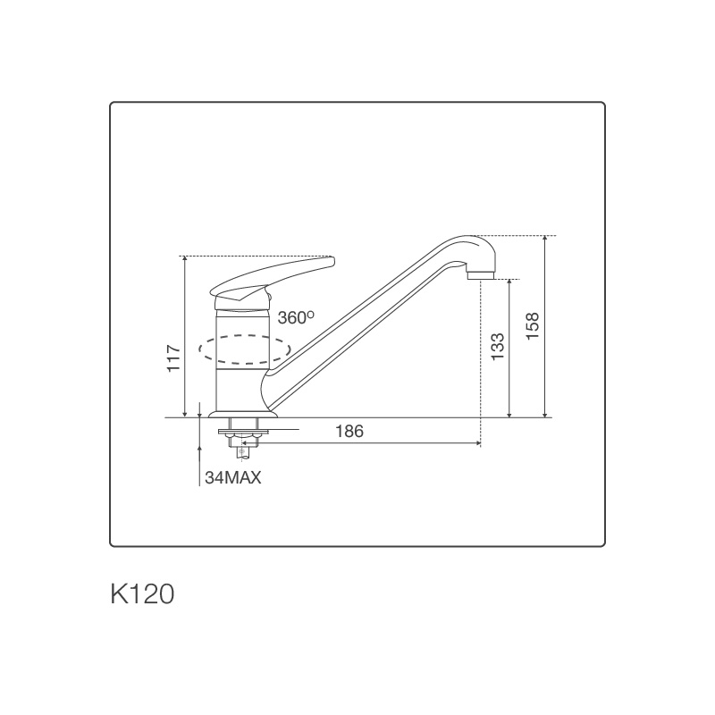 Vòi chậu rửa chén K120 - k120
