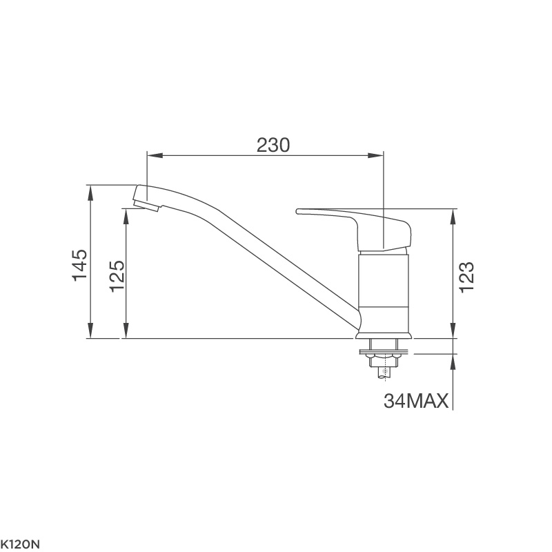 Vòi chậu rửa chén K120N - k120n