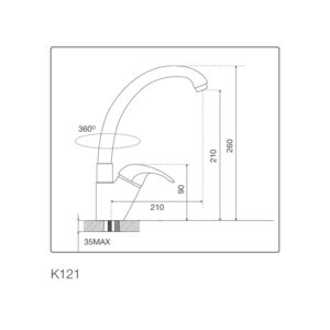 Vòi chậu rửa chén K121 - k121