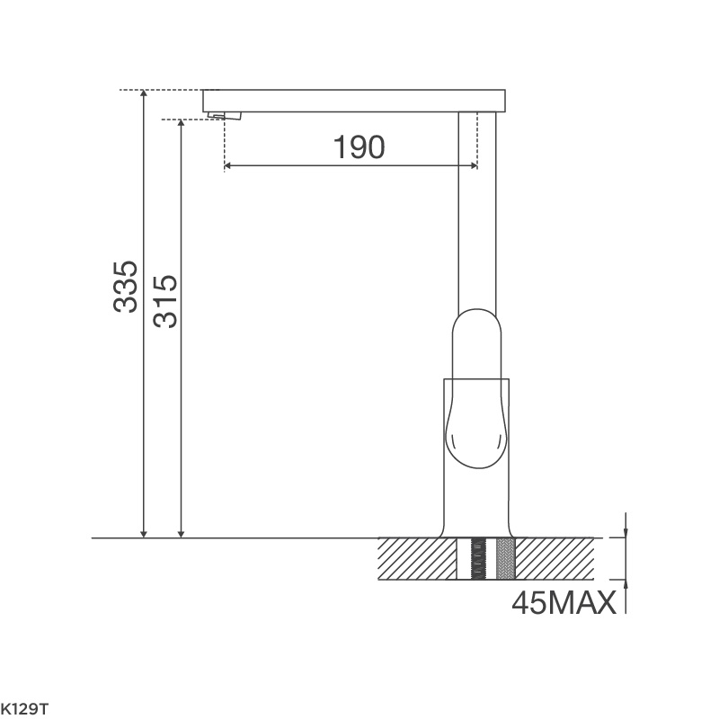 Vòi chậu rửa chén K129T - k129t