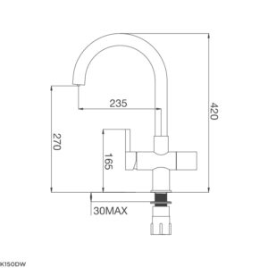 VÒI MẠ CHROME MALLOCA K150DW - k150dw 1