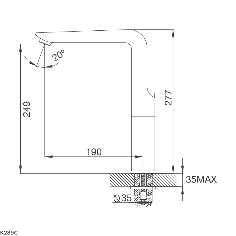 Vòi chậu rửa chén K289C - k289c