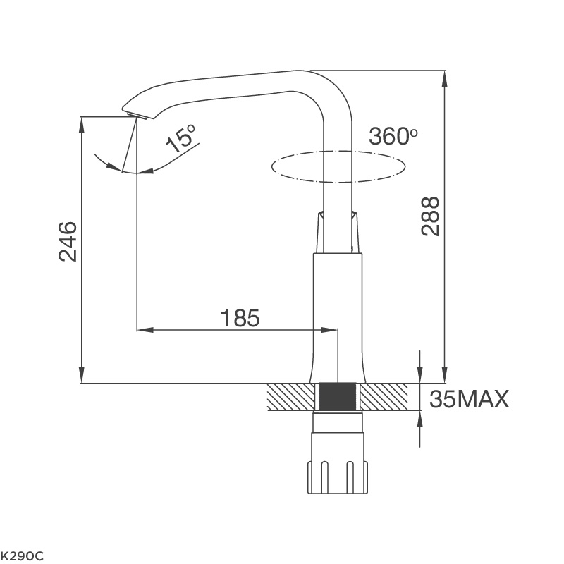 Vòi chậu rửa chén K290C - k290c