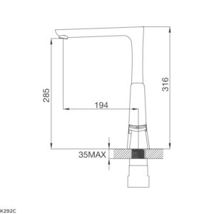 VÒI CHẬU CHÉN MALLOCA K292C - k292c