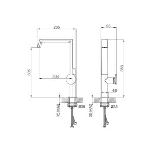 VÒI RỬA CHÉN MALLOCA K342BM - k342bm