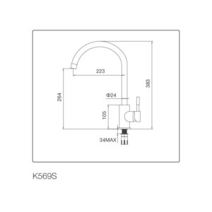 Vòi chậu rửa chén K569-S - k569s