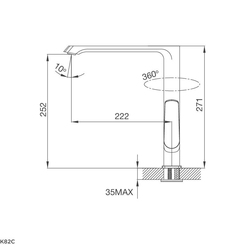 VÒI RỬA CHÉN MALLOCA K82C  - k82c 1