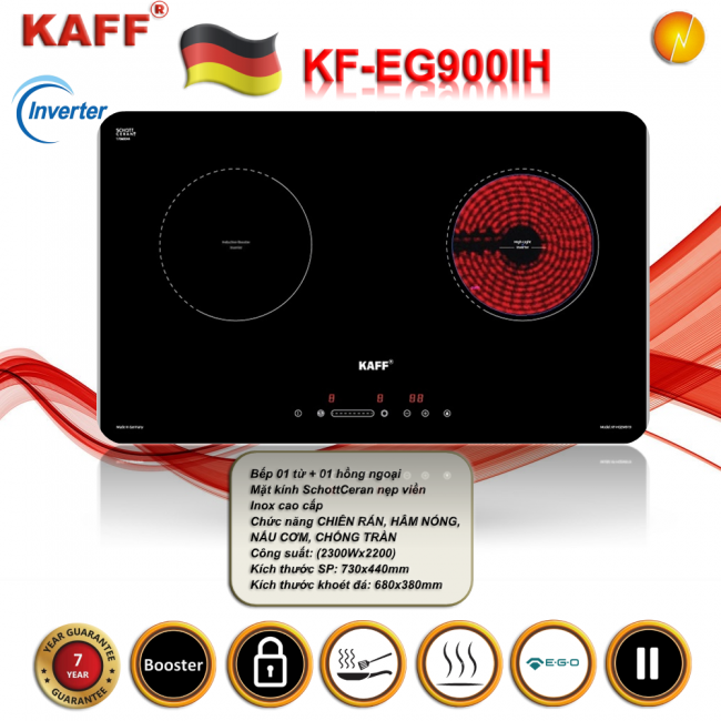 BẾP ĐIỆN TỬ KAFF KF-EG900IH