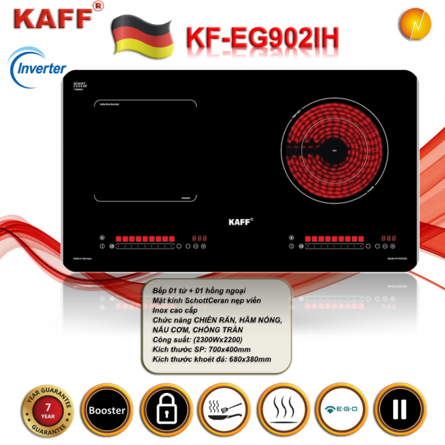 BẾP ĐIỆN TỪ KAFF KF-EG902IH