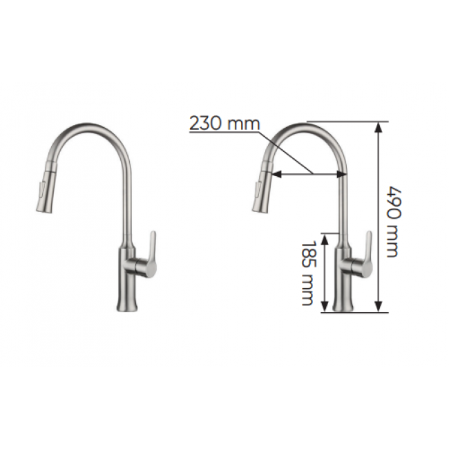 VÒI RỬA NÓNG LẠNH KAFF KF-FC9014 - kf fc9014 1 650x650 1