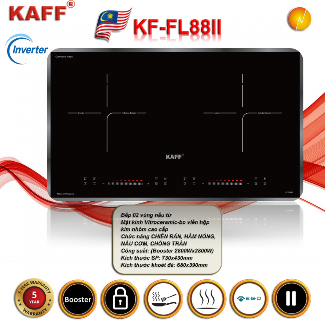 BẾP TỪ KAFF KF-FL88II NEW SERIES 2025