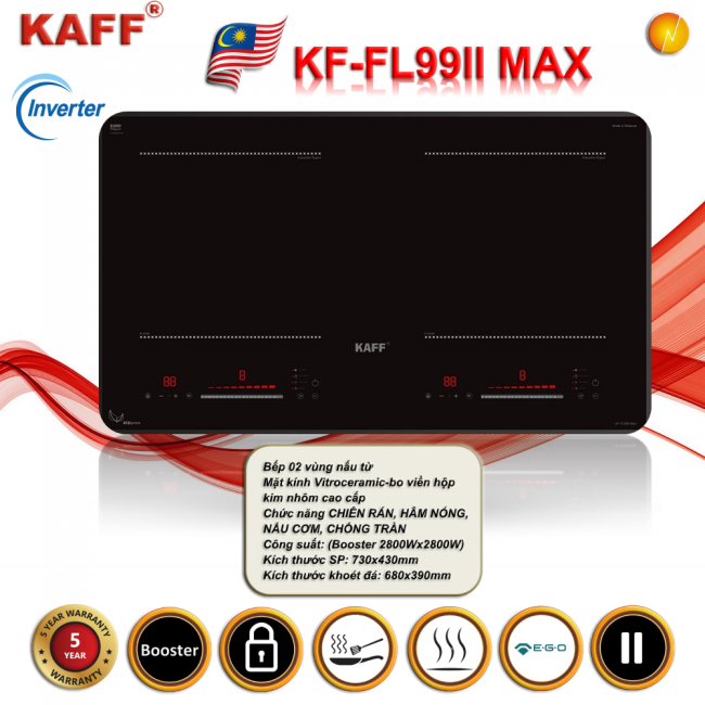 Bếp từ KAFF KF-FL99II MAX New 2025