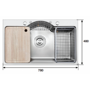 CHẬU RỬA INOX KAFF KF-PS7848