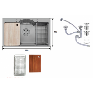 CHẬU RỬA INOX KAFF KF-PS7848-B - kf ps7848 b 1 650x650 1 1