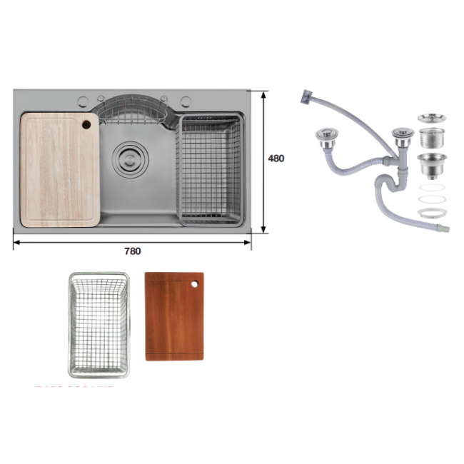 CHẬU RỬA INOX KAFF KF-PS7848-B - kf ps7848 b 1 650x650 1 1