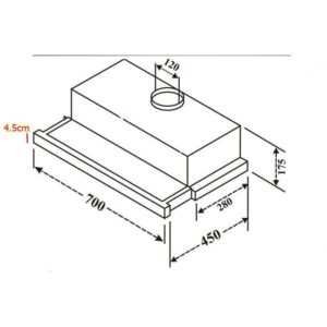 MÁY HÚT MÙI ÂM TỦ KAFF KF-TL70SB New - kf tl70sb 9 650x650 1 2