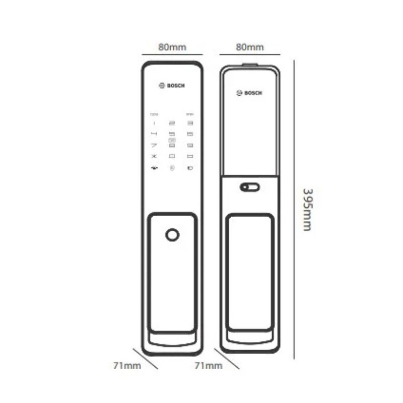 Khóa cửa điện tử Bosch FU780KB màu đen - khoa cua dien tu bosch fu780kb mau den