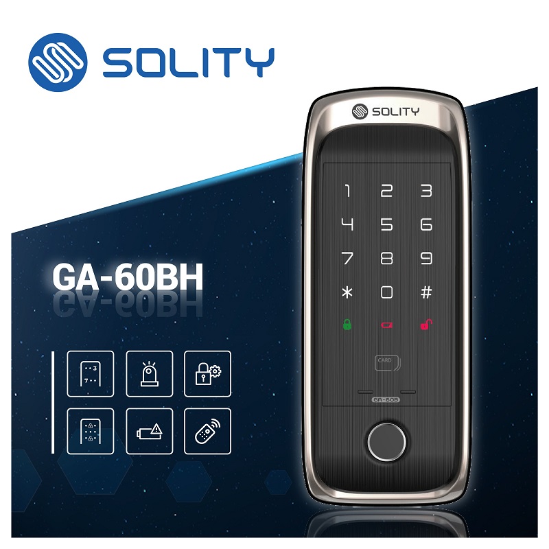 Khóa cửa lùa vân tay cửa gỗ và cửa nhôm Solity GA-60BH Của Hàn Quốc - khoa cua solity ga bh 1