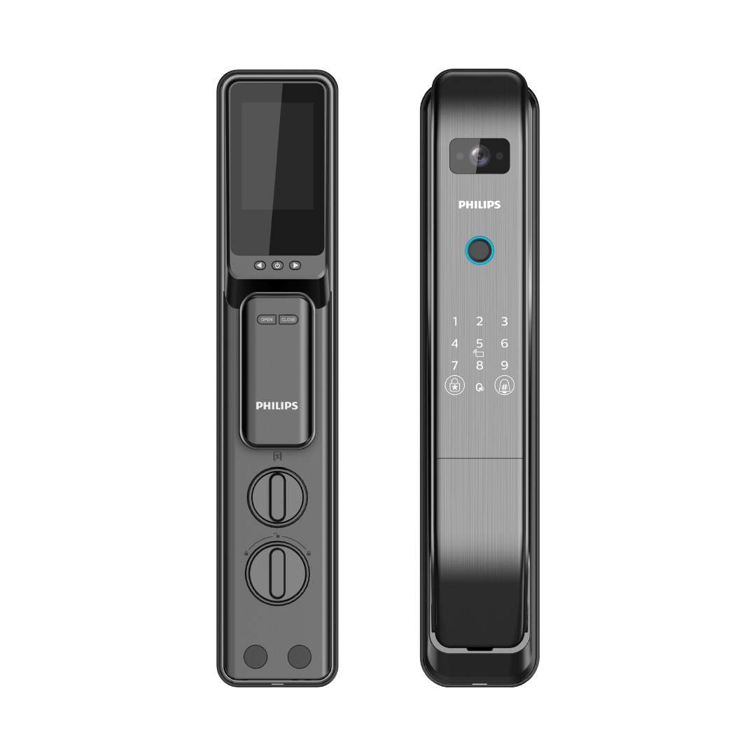 Khóa cửa thông minh Philips DDL303-VP app wifi, camera giám sát - khoa philips ddl303 vp den