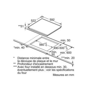 Bếp từ Bosch PUC611BB1E Seri 4 - kich thuoc bep tu bosch puc611bb1e
