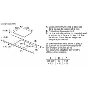 Bếp từ Bosch PXE631FC1E Seri 6 - kich thuoc bep tu bosch pxe631fc1e