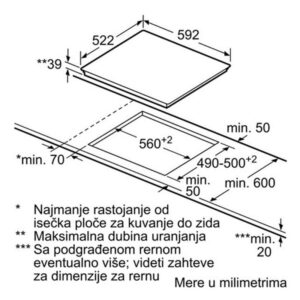BẾP TỪ 4 VÙNG NẤU BOSCH PXY601JW1E SERI 8 - kich thuoc bep tu bosch pxy601jw1e