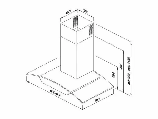 KÍCH THƯỚC MÁY HÚT KHỬ MÙI ÁP TƯỜNG MALLOCA DELTA-K890V