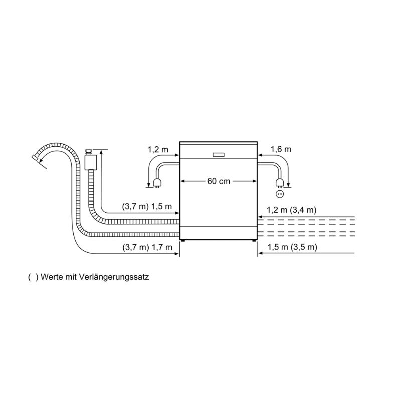 Máy rửa chén bát Bosch SMS25CW01E - kich thuoc lap dat may rua bat bosch sms25cw01e
