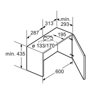 Máy hút mùi Bosch DHI955FX/V - kich thuoc lap may hut mui bosch dhi955fx v