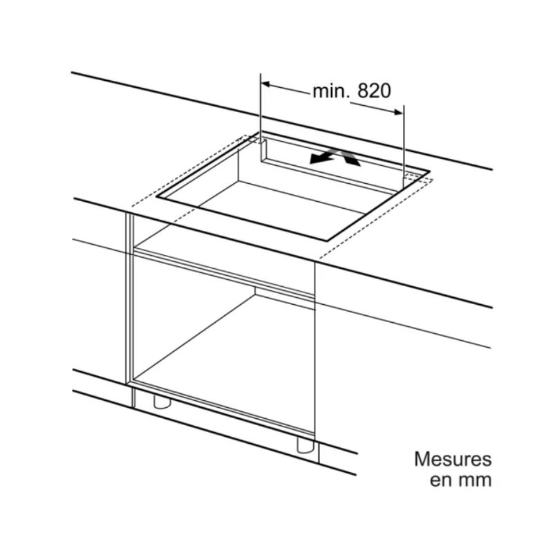 Bếp từ Bosch PID975L24E Seri 8 - kich thuoc lap min bep tu bosch pid975l24e