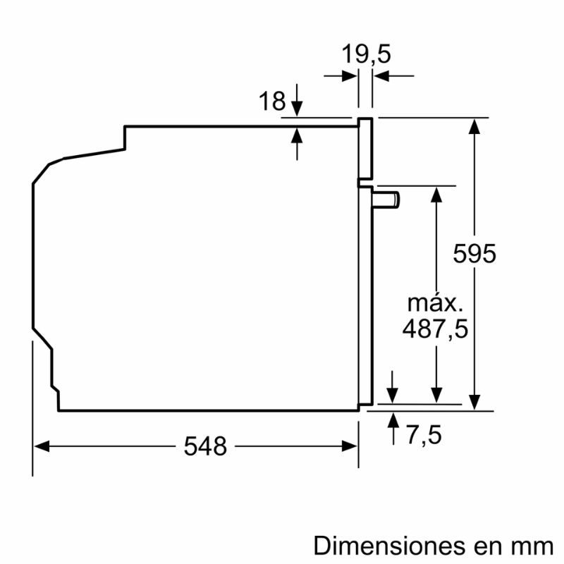 LÒ NƯỚNG ÂM TỦ SERI 8 71L BOSCH HBG7241B1 - kich thuoc lo nuong am tu 71l bosch hbg7241b1 1