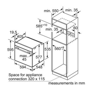 Lò nướng Bosch HBA63B251 - kich thuoc lo nuong bosch hba63b251