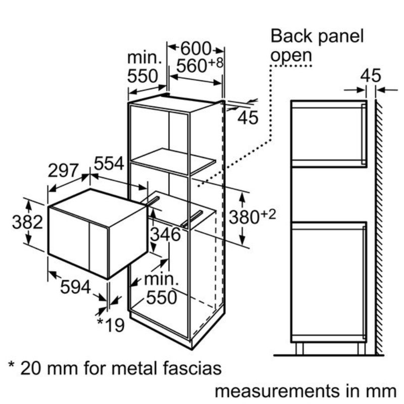 Lò vi sóng Bosch HMT75M654B - kich thuoc lo vi song bosch hmt75m654b