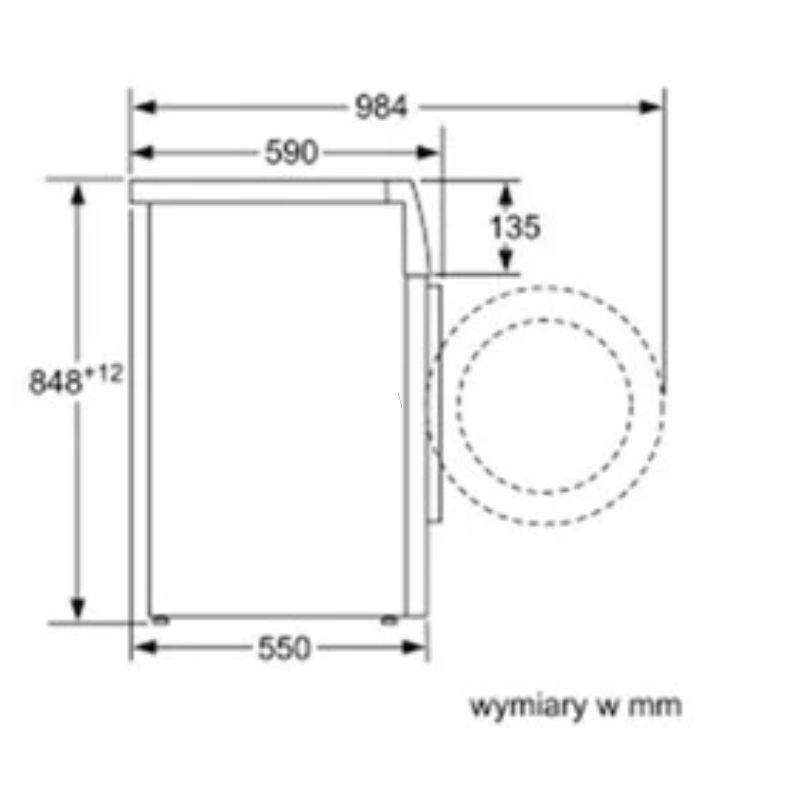 Máy giặt Bosch WAN28260BY - kich thuoc may giat bosch wan28260by 1