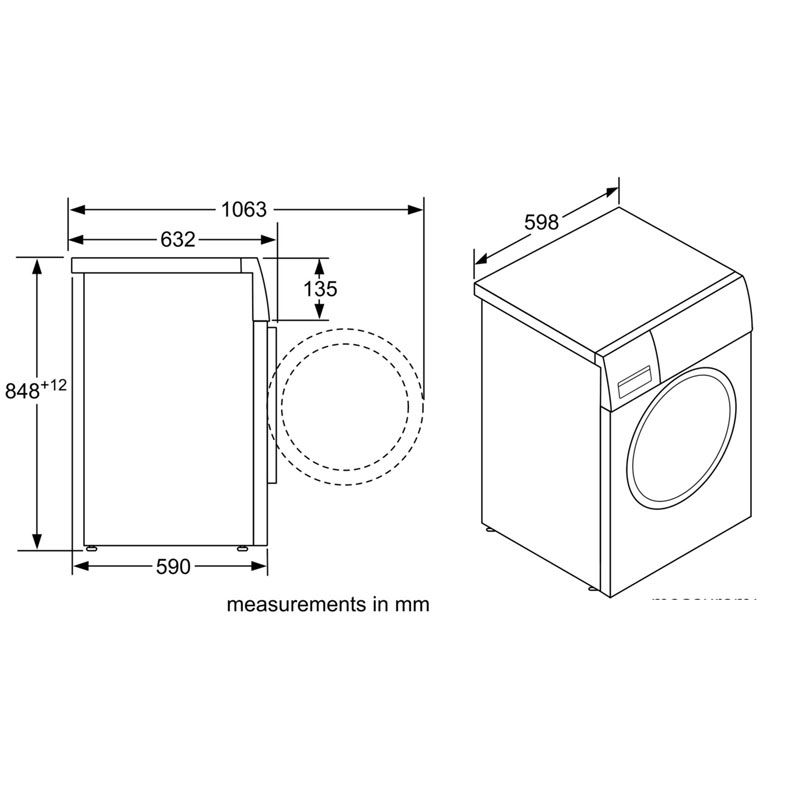 Máy giặt Bosch WAP28380SG - kich thuoc may giat bosch wap28380sg