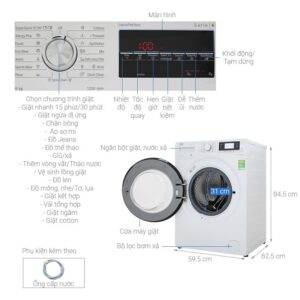 Máy giặt Bosch WAT24480SG - kich thuoc may giat bosch wat24480sg