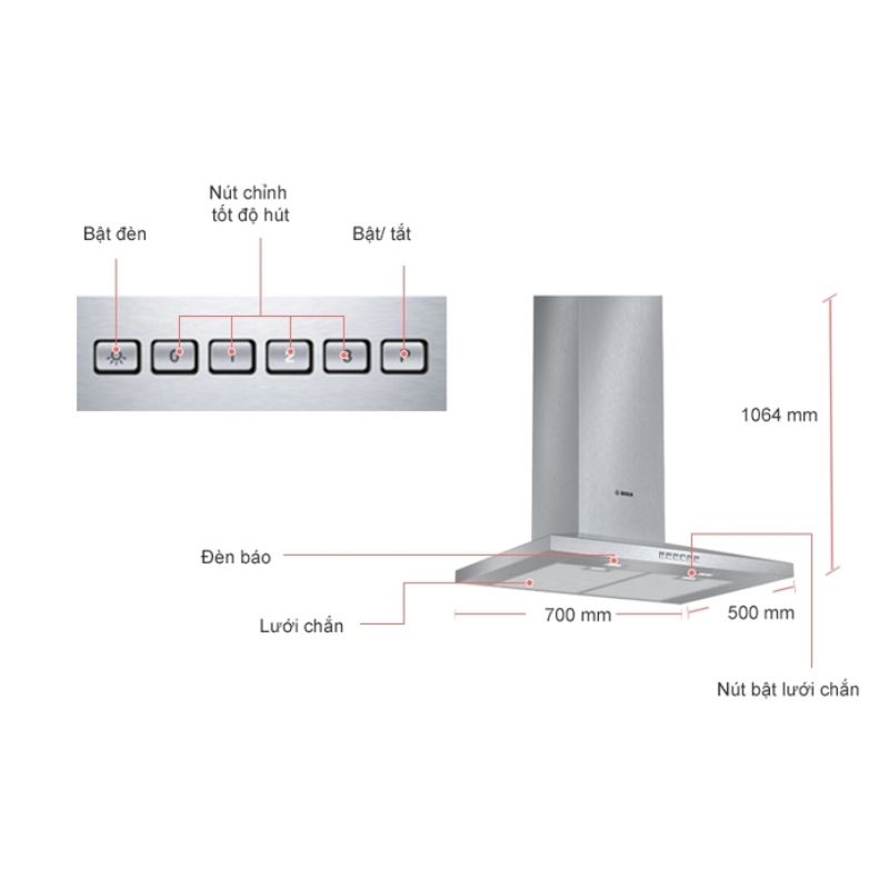Máy hút khóI khử mùI Bosch DWW077A50B - kich thuoc may hut khoi khu mui bosch dww077a50b