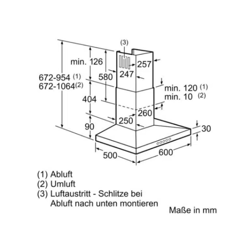 Máy hút mùi Bosch DWW067A50 - kich thuoc may hut mui bosch dww067a50
