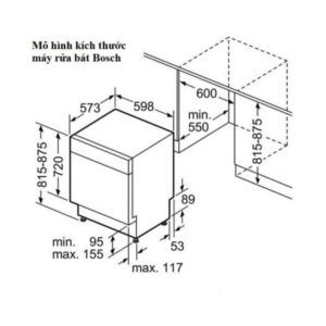 MÁY RỬA BÁT BOSCH SMS4ECI14E SERIES 4 - kich thuoc may rua bat bosch sms4eci14e
