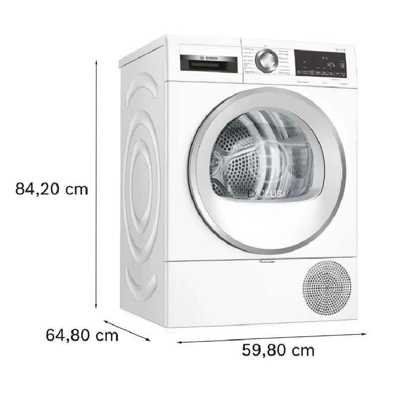 MÁY SẤY BƠM NHIỆT BOSCH 8KG WQG233C90 SERIE 6 - kich thuoc may say bom nhiet bosch 8kg wqg233c90 serie 6