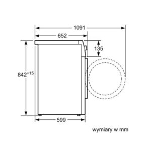 Máy sấy quần áo Bosch WTN86200PL - kich thuoc may say quan ao bosch wtn86200pl