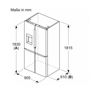 TỦ LẠNH 4 CÁNH 574 LÍT BOSCH KFI96AXEA - kich thuoc tu lanh 4 canh 574 lit bosch kfi96axea