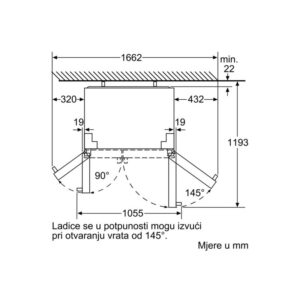Tủ lạnh side by side Bosch KAD90VB20 - kich thuoc tu lanh bosch kad90vb20 1 1