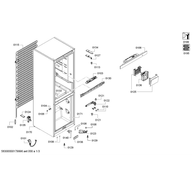 Tủ lạnh Bosch KGE49AI31 - kich thuoc tu lanh bosch kge49ai31