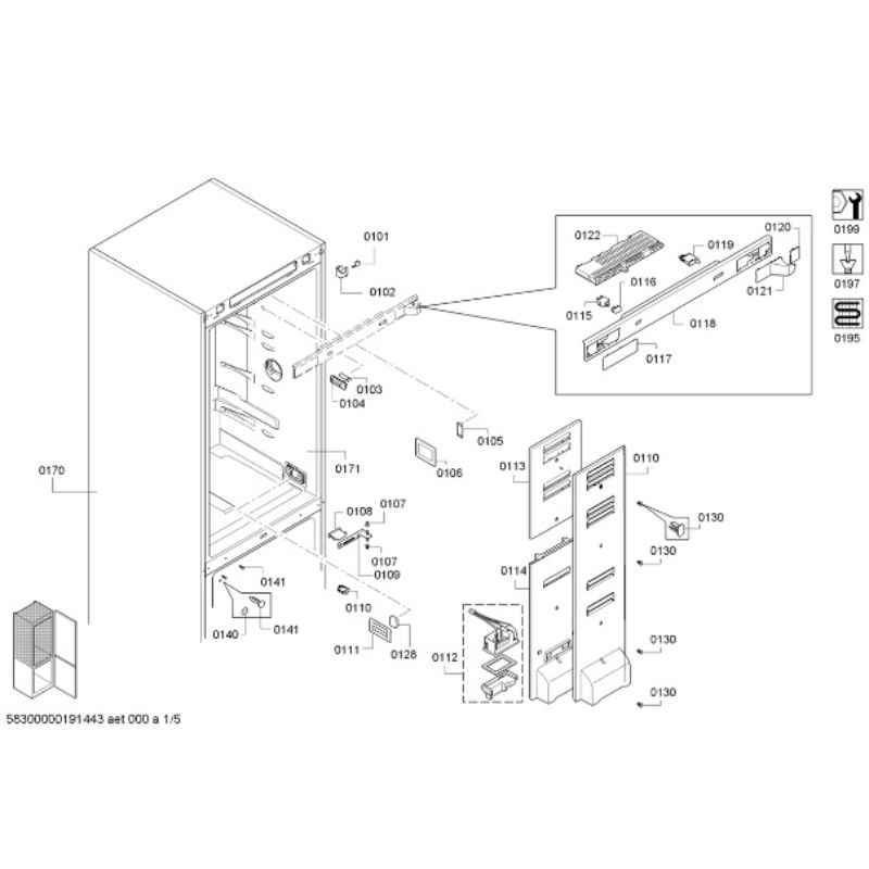 Tủ lạnh Bosch KGV39VL23E - kich thuoc tu lanh bosch kgv39vl23e