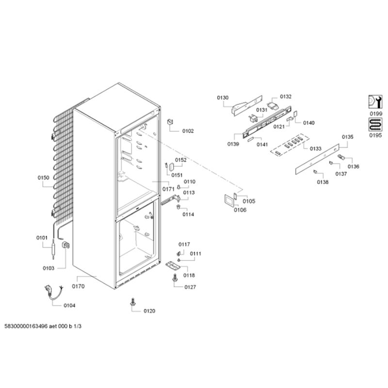 Tủ lạnh Bosch KGV39VW23E - kich thuoc tu lanh bosch kgv39vw23e