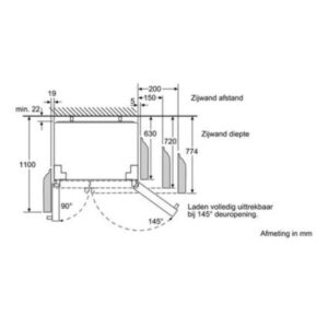 Tủ lạnh side by side Bosch KAI90VI20 - kich thuoc tu lanh side side bosch kai90vi20