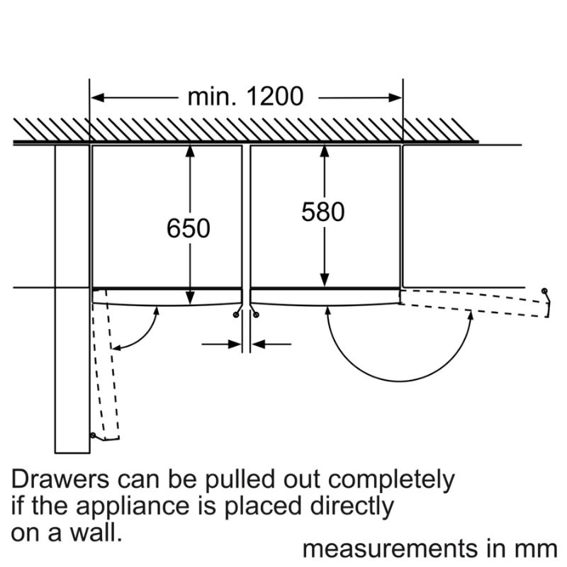 Tủ mát Bosch KSV36BI30 - kich thuoc tu mat bosch ksv36bi30