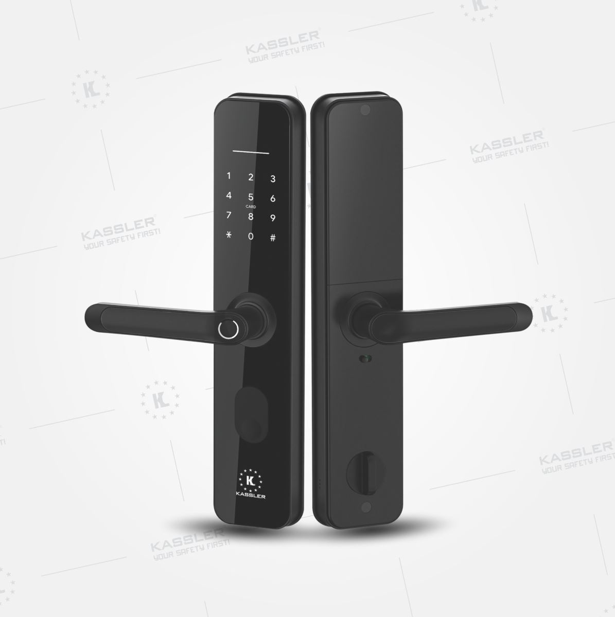 KHOÁ CỬA VÂN TAY KASSLER KL 696 BLACK APP - kl696 black 1