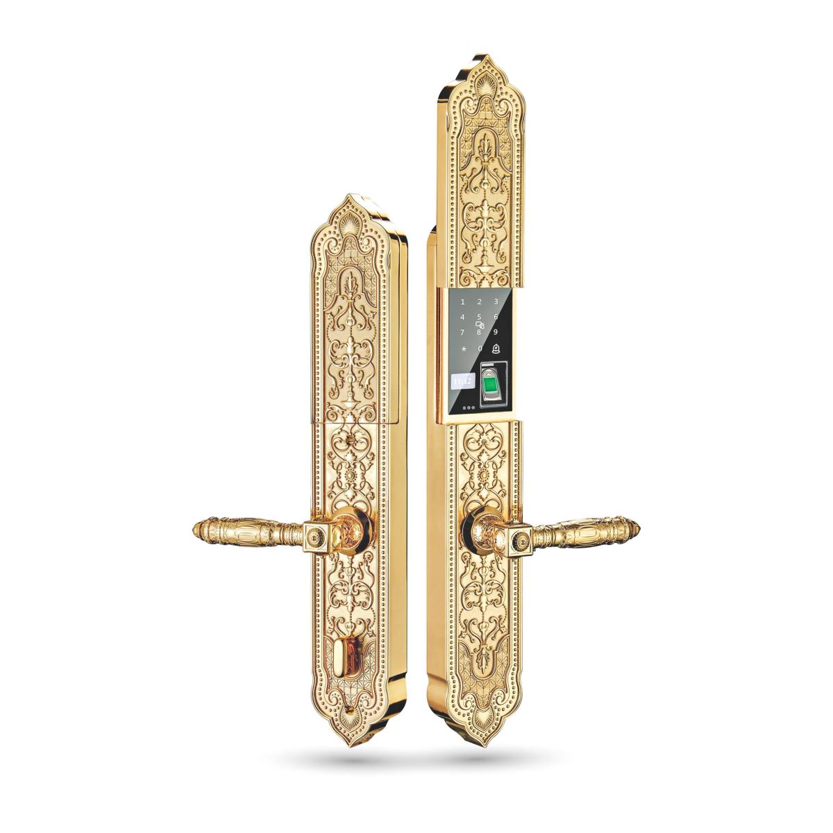 KHOÁ ĐIỆN TỬ TÂN CỔ ĐIỂN KASSLER KL 929 APP WIFI MẠ VÀNG 24K
